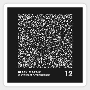 Black Marble / Minimal Graphic Design Tribute Sticker